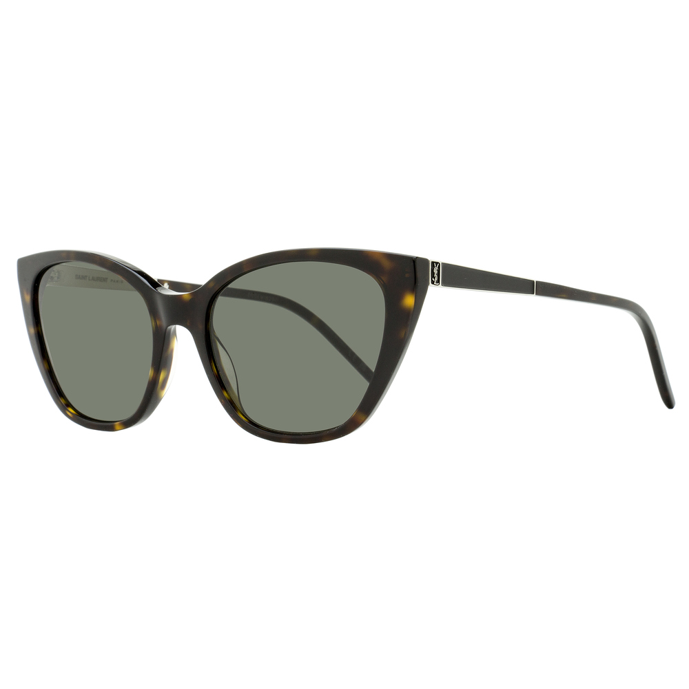 Saint Laurent Monogram Cat-Eye Sunglasses SL M69 002 Havana/Silver 56mm YSL